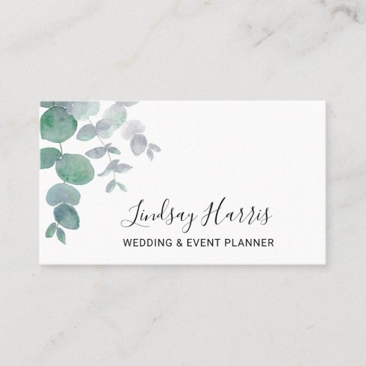 Buurevensplanner Eucalyptus Greenery Visitekaartje (Voorkant)