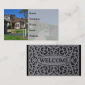 Buurgroep en grijs welkomstmakerij — Estate Agent Visitekaartje (Voorkant / Achterkant)