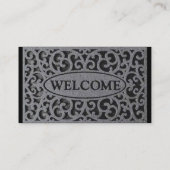 Buurgroep en grijs welkomstmakerij — Estate Agent Visitekaartje (Achterkant)