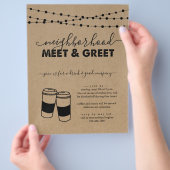 Buurgroep komt bijeen en uitnodigingsbrochure voor flyer (Hand)