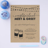 Buurgroep komt bijeen en uitnodigingsbrochure voor flyer (Enkel)