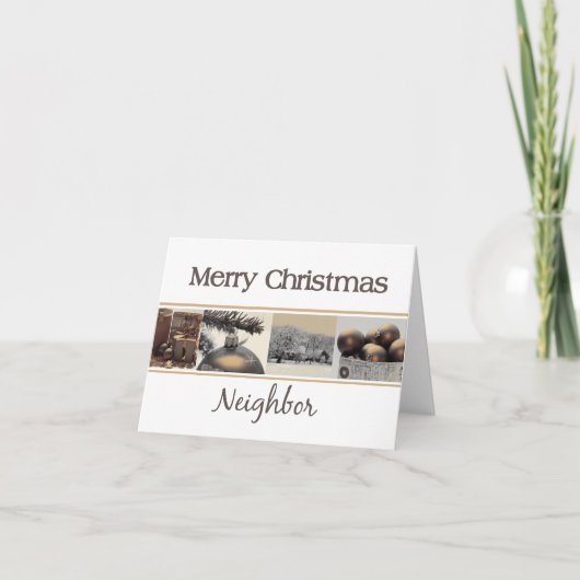 Buurgroep met kerstkaart feestdagen kaart (Voorkant)