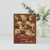 Buurgroep met kerstkaart feestdagenkaart (Staand voorkant)