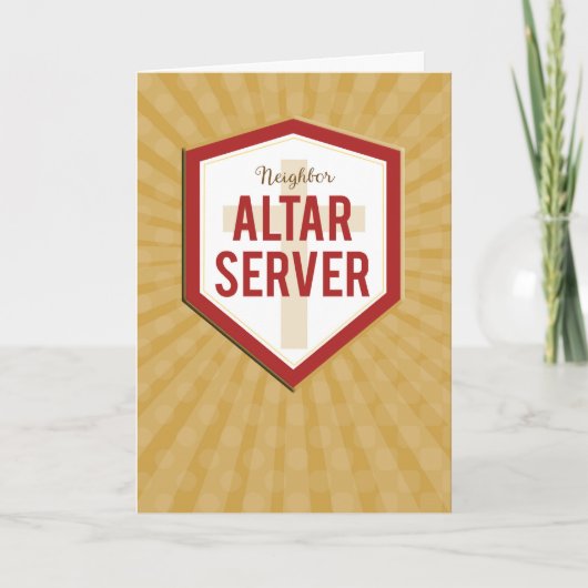 Buurman Altaar Server Gefeliciteerd Starburst Kaart (Voorkant)