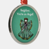 Buurman, je bent een engel! metalen ornament (Rechts)