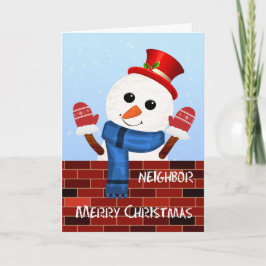 Buurman Kerst Sneeuwman Vakantie Kaart