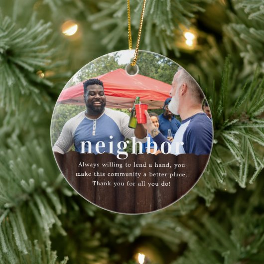 buurman | Sentimentele foto KeepSake Kerstmis Keramisch Ornament (Boom)