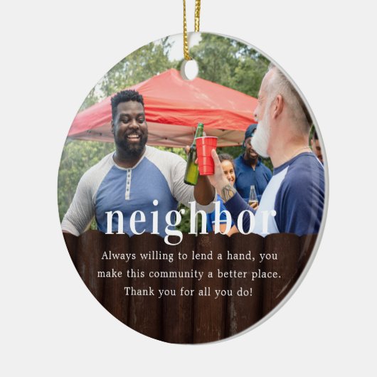 buurman | Sentimentele foto KeepSake Kerstmis Keramisch Ornament (Links)