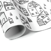 Buurprogramma's, nieuw huis-werkdocument cadeaupapier (Rol Hoek)