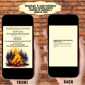 Buurt Fireside Verzamelen Digitale Download Kaart