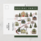 Buurt Kerstfeest Briefkaart (Voorkant / Achterkant)