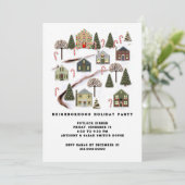Buurt Kerstfeest Kaart (Staand voorkant)