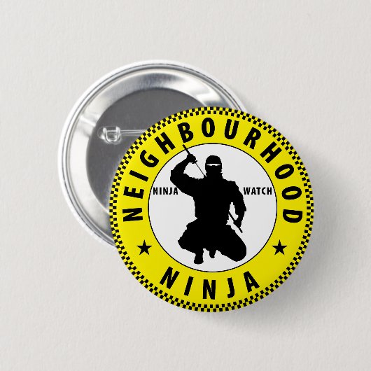 buurt Ninja Ronde Button 5,7 Cm (Voorkant /achterkant)