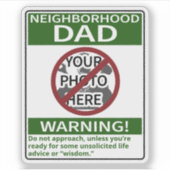  buurt pa Waarschuwing xd uit groen Sticker (Voorkant)