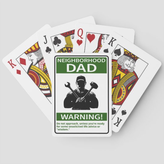  buurt Pap Sign Groen Pokerkaarten (Achterkant)