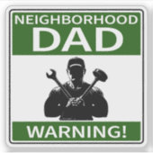  buurt Pap Sign Groen Sticker (Voorkant)