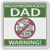  buurt Pap Teken Green X'd Out Sticker (Voorkant)