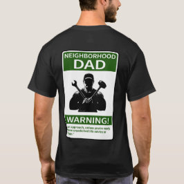 buurt papa groen voor & achter t-shirt