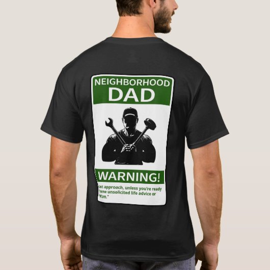  buurt papa groen voor & achter t-shirt (Achterkant)