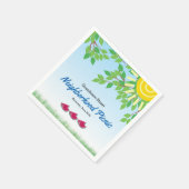 Buurt Picknick met Watermelon & Zon Servet (Hoek)