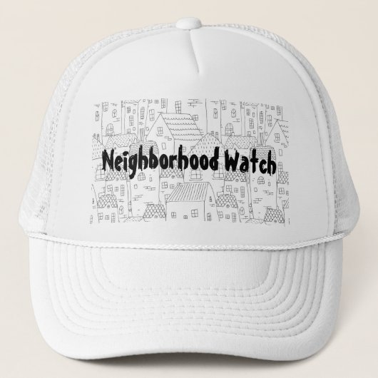 Buurt Zwarte Witte Woningen Trucker Pet (Voorkant)