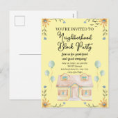 Buurtblokkeringsfeestje Feestdagenkaart (Voorkant / Achterkant)