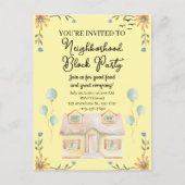 Buurtblokkeringsfeestje Feestdagenkaart (Voorkant)