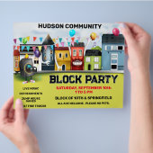 Buurtblokkeringsfeestje Flyer (Hand)