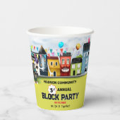 Buurtblokkeringsfeestje Papieren Bekers (Achterkant)