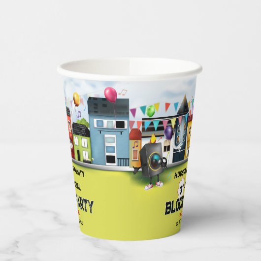 Buurtblokkeringsfeestje Papieren Bekers (Links)