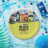 Buurtblokkeringsfeestje Papieren Bordje (Feest)