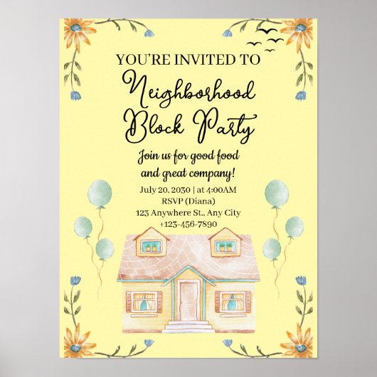 Buurtblokkeringsfeestje Poster (Voorkant)