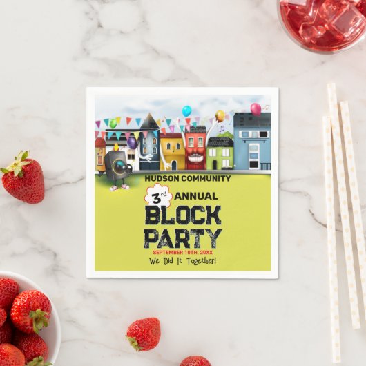 Buurtblokkeringsfeestje Servet (Insitu)