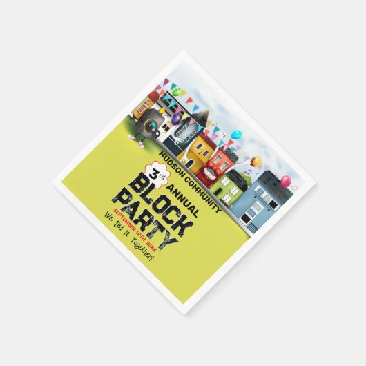 Buurtblokkeringsfeestje Servet (Hoek)