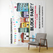 Buurtfeest Banner Achtergrond Wandkleed (In situ)