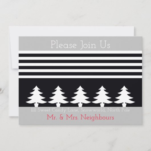 Buurtfeest Kerstmis Kaart (Voorkant)