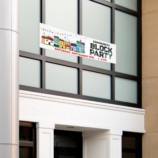 Buurtfeest Spandoek (Buitenkant Gebouw)