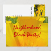 Buurtfeest! Uitnodigingen Aankondigingen (Voorkant / Achterkant)