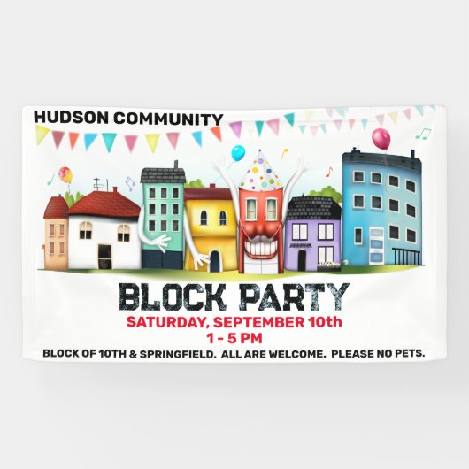 Buurtfeestbanner Spandoek (Horizontaal)
