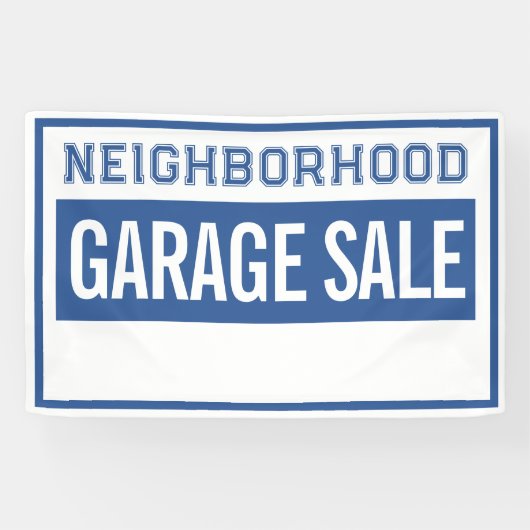 Buurtgarageverkoop Banner 2.5' X 4' (Horizontaal)