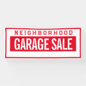 Buurtgarageverkoop Banner 2.5' X 6' (Horizontaal)