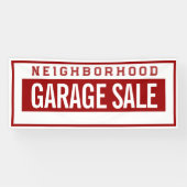 Buurtgarageverkoop Banner 2.5' X 6' (Horizontaal)