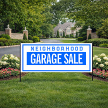 Buurtgarageverkoop Banner 2.5' X 6'