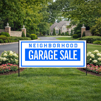 Buurtgarageverkoop Banner 2.5' X 6'