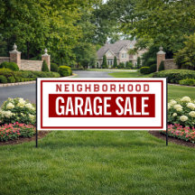 Buurtgarageverkoop Banner 2.5' X 6'