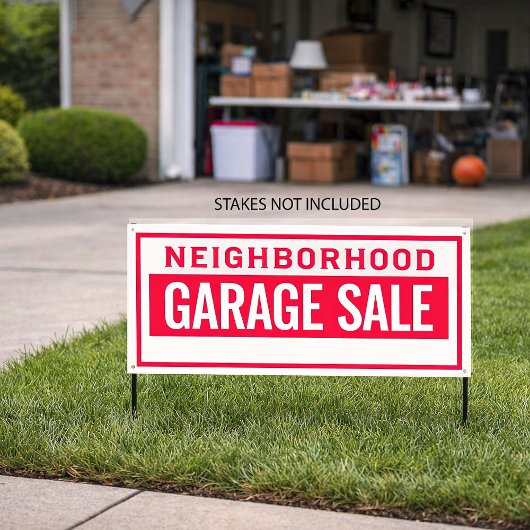 Buurtgarageverkoopbanner Spandoek