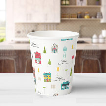 Buurtgebouwen Welkom Patroon Baby shower