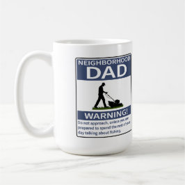 Buurtpapa blauwe waarschuwing koffiemok