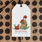 Buurvakantieeekhoorns Cadeaulabel