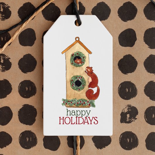 Buurvakantieeekhoorns Cadeaulabel